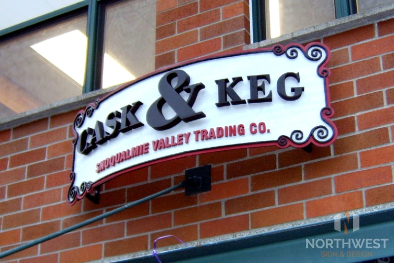 Exterior non-illuminated wall sign Exterior non-illuminated wall sign