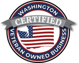 Washington State Certified Veteran Owned Business seal